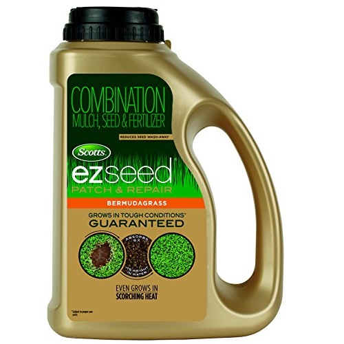 Scotts EZ Seed Bermudagrass - 3.75 lb., Combination Mulch, Seed and Fertilizer, For Tough Conditions Like Scorching Heat and Dry Areas, Grows on Slopes and in High Traffic Areas, Only $8.14