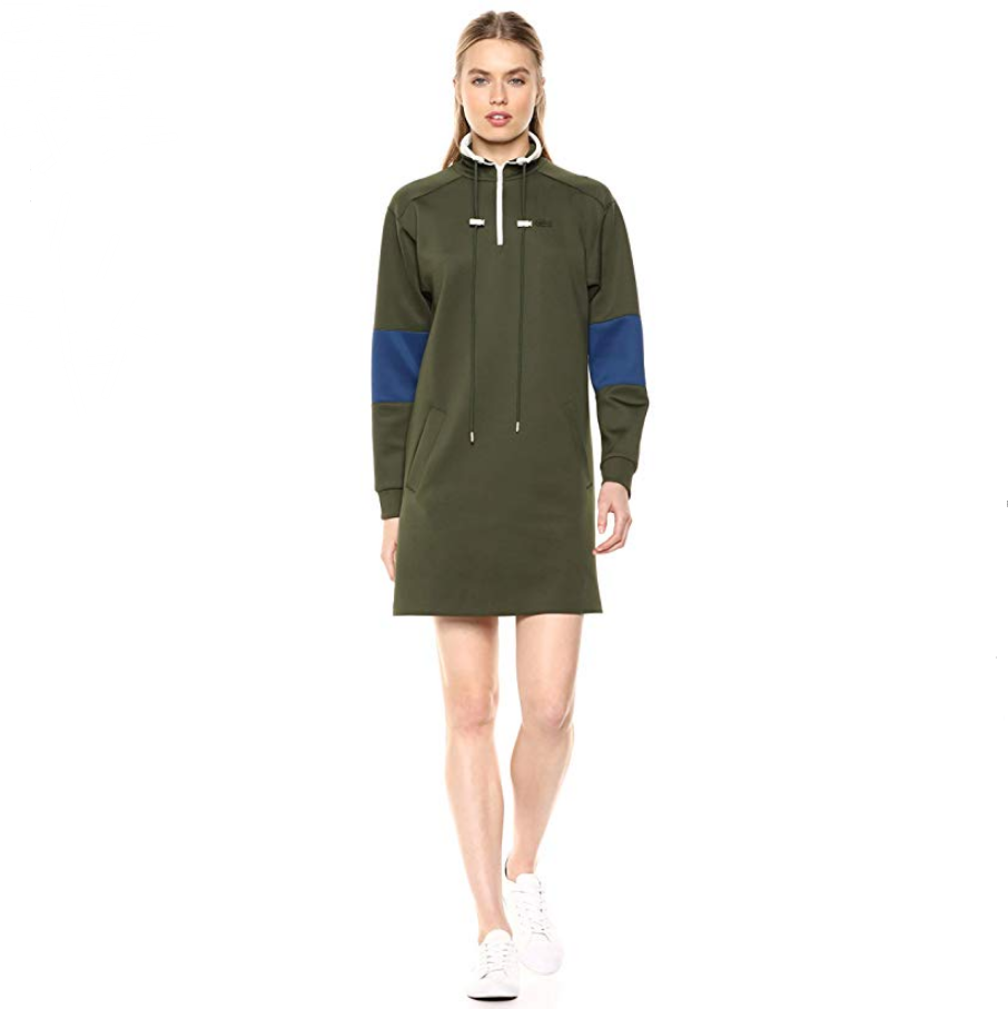 Lacoste Women's L/S Neoprene Dress W/Pockets $64.52，free shipping