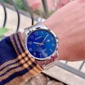 Citizen Men's Quartz Stainless Steel Casual Watch, Color:Silver-Toned (Model: BI5000-52L) $49.99