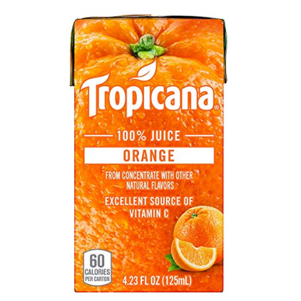 Tropicana 100% Juice Box, Orange Juice, 4.23oz (Pack of 44) $11.06
