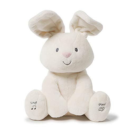 Baby GUND Flora The Bunny Animated Plush Stuffed Animal Toy, Cream, 12