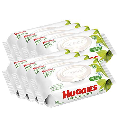 HUGGIES Natural Care Unscented Baby Wipes, Sensitive, 8 Flip-top Packs, 448 Count, Only $13.02