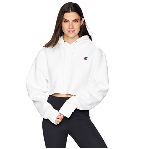 Champion Women's Reverse Weave Cropped Cut Off Hood, Only $32.50, You Save $32.50(50%)