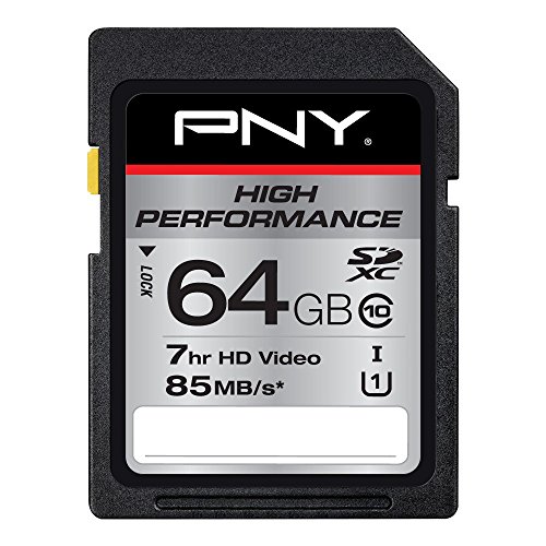 PNY High Performance 64GB SDXC Class 10 UHS-I Up to 85MB/sec - P-SDXC64GU185-GE, Only $9.99