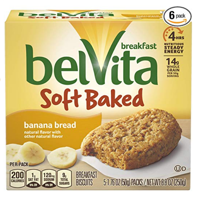 belVita Soft Baked Breakfast Biscuits, Banana Bread Flavor, 30 Packs (1 Biscuit Per Pack) $15.70