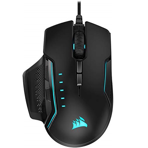 CORSAIR Glaive Pro - RGB Gaming Mouse - Comfortable & Ergonomic - Interchangeable Grips - 18,000 DPI Optical Sensor - Black, Only $49.99, You Save $20.00(29%)