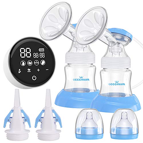 Eccomum Electric Double Breast Pump with 4 Modes & 9 Levels, Memory Function, BPA Free, Full Touchscreen LED Display, Strong Suction Power, discounted price only $39.59 (40% off)