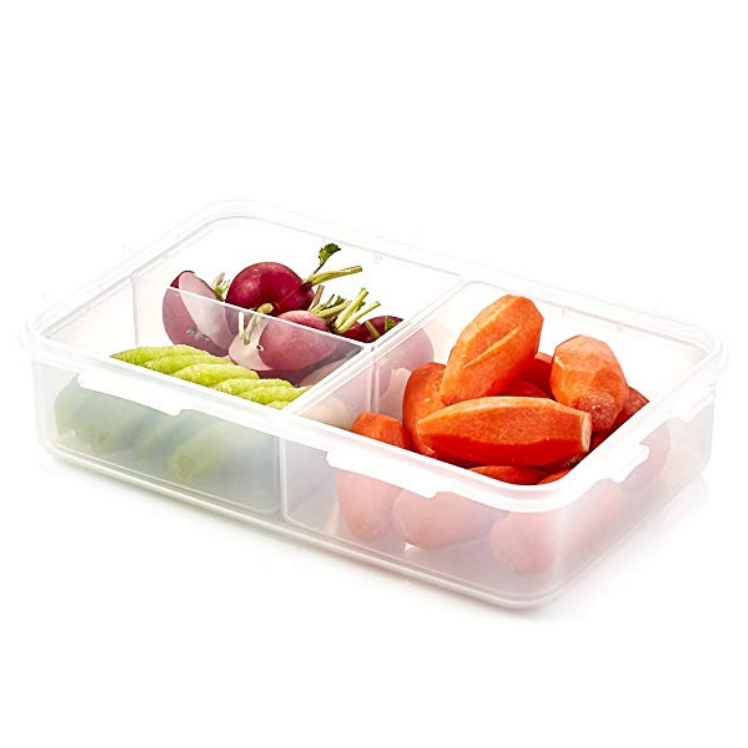 LOCK & LOCK Airtight Rectangular Food Storage Container with Removable Divider 27.05-oz / 3.38-cup $3.77