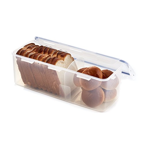 LOCK & LOCK Airtight Rectangular Food Storage Container with Divider, Bread Box 169.07-oz / 21.13-cup, Only $9.11