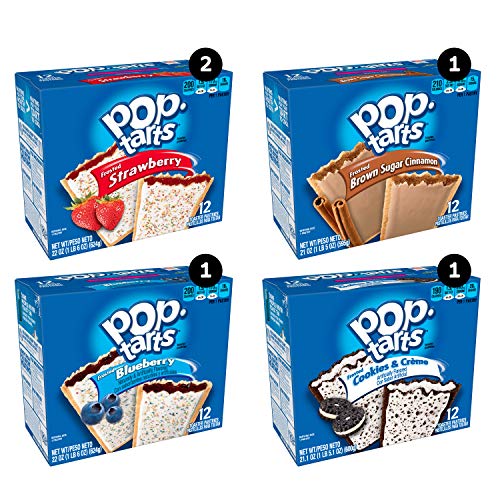 史低价！Pop-Tarts  塔塔饼，四种口味混合包装，60块，现仅售$10.67，免运费