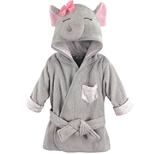 Hudson Baby Animal Face Hooded Bathrobe, Pretty Elephant, 0-9 Months, Only $6.00, You Save $7.99(57%)