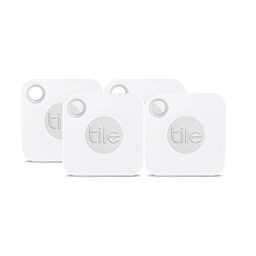 Tile Inc, Mate, Bluetooth Tracker and Finder, Water Resistant, Replaceable Battery, Easy to Attach for Keys, Pet Collars and Bags (4 Pack), Only $34.99