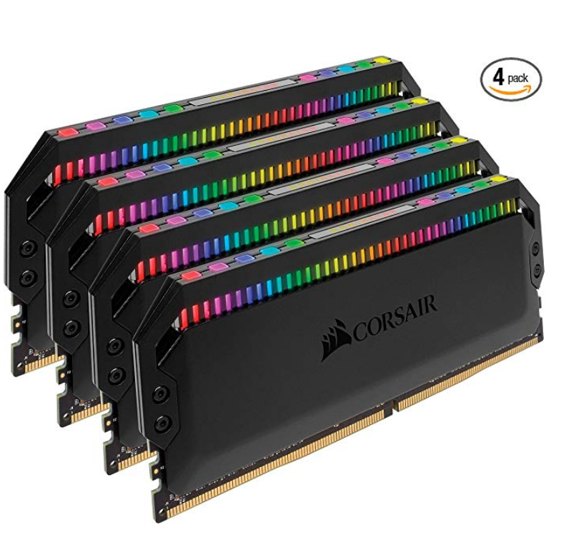 Corsair Dominator Platinum RGB 32GB (4 x 8GB) DDR4 3200 C16 內存套裝，原價$269.99，現僅售$245.99，免運費