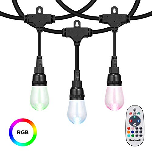 Honeywell Linkable Waterproof LED Indoor Outdoor Color Changing String Light with Remote Control, 48FT，discounted price only  $45.59