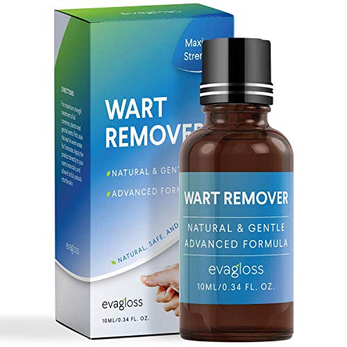 Natural Wart Remover, Maximum Strength, Painlessly Removes Plantar, Common, Genital Warts Infections, Advanced Liquid Gel Formula, Proven Results by Evagloss, Only $16.90