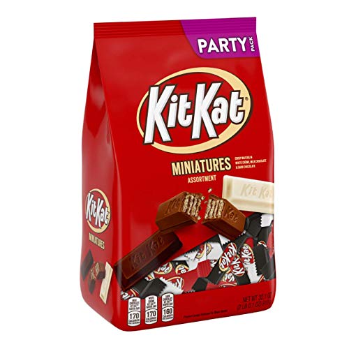 KIT KAT Chocolate Candy Assortment (Dark, Milk, & White Creme), Miniatures, Party Bag 2 lbs, Only $11.97