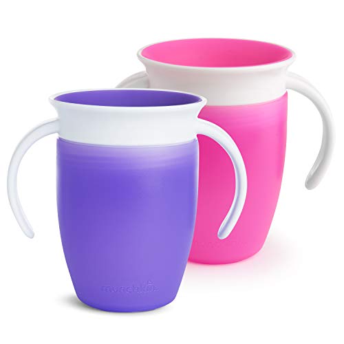 Munchkin Miracle 360 Trainer Cup, Pink/Purple, 7 oz, 2 Count, Only$10.28