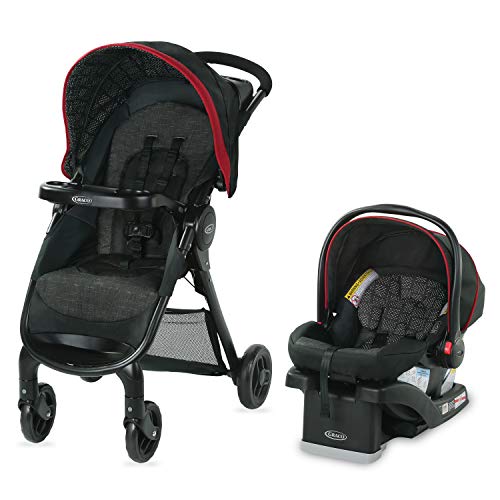 Graco FastAction SE Travel System | Includes FastAction SE Stroller and SnugRide 30 LX Infant Car Seat, Hilt, Only $129.99