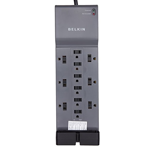 Belkin 12-Outlet Home/Office Series Surge Protector with 8-Foot Cord (Gray) (BE112234-08), Only $19.17