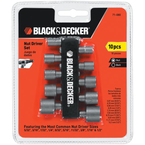 BLACK+DECKER 71-080 Nutdriver Set, 10-Piece, Only $1.89