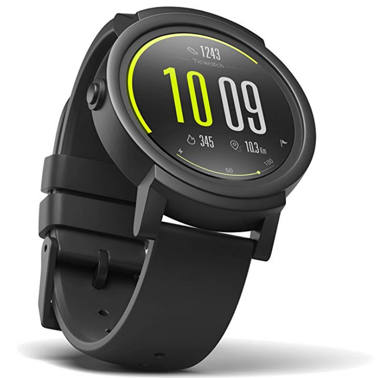 Ticwatch E most comfortable Smartwatch-Shadow,1.4 inch OLED Display, Android Wear 2.0,Compatible with iOS and Android, Google Assistant $99.99，free shipping