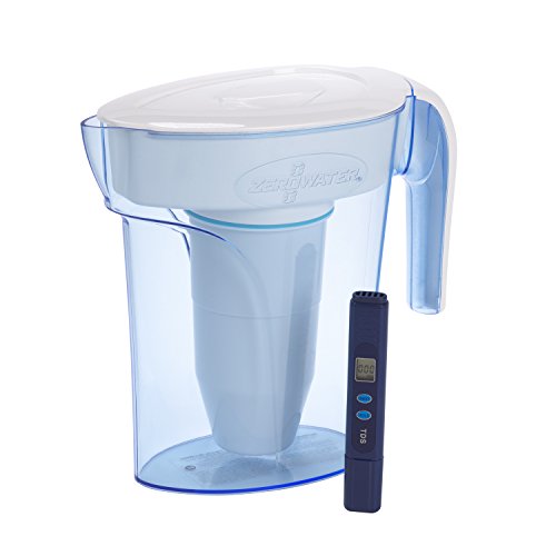 ZeroWater ZP-006-4, 6 Cup Water Filter Pitcher with Water Quality Meter, Only $19.99