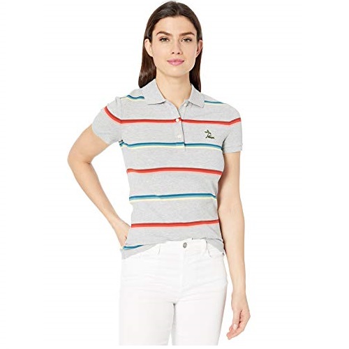 Lacoste Women's S/S Ultra Slim Fit Striped Polo Only $27.01