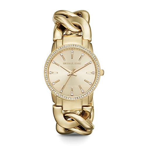 Michael Kors Women's Lady Nini Chain Watch, three hand quartz movement with crystal bezel (Model: MK3235), Only $88.98