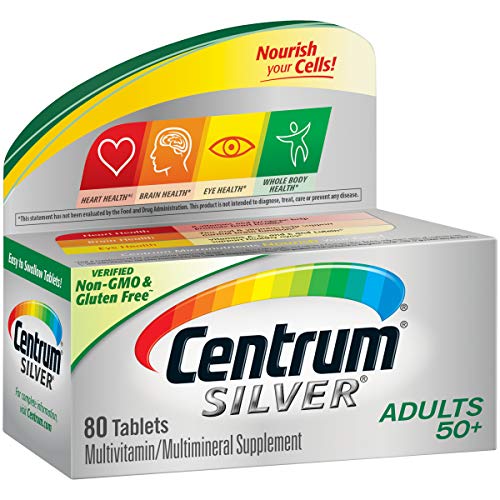 Centrum Silver Adult 80 Count (Pack of 1) Multivitamin / Multimineral Supplement Tablet, Vitamin D3, Age 50+, only $6.59, free shipping