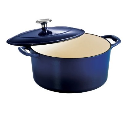 Tramontina 80131/075DS Enameled Cast Iron Covered Round Dutch Oven, 5.5-Quart, Gradated Cobalt, Only $43.99, You Save $76.01(63%)