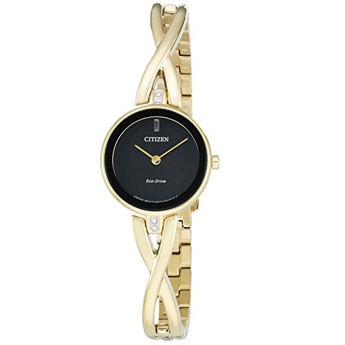 Citizen Women's EX1422-54E Eco-Drive Goldtone Silhouette Bangle Watch, Only $131.98, You Save $143.02(52%)