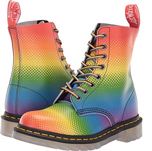 Dr. Martens 中性款 Pascal Pride 彩虹馬丁靴，原價$145.00，現僅售$47.99，免運費！
