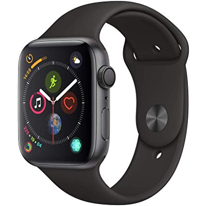 史低价！Apple Watch Series 4 智能手表（GPS, 44mm），灰色铝合金表壳+黑色运动表带 $329.00 免运费