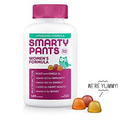 SmartyPants Women's Formula Daily Gummy Vitamins: Gluten Free, Multivitamin & Omega 3 Fish Oil (Dha/Epa), Methyl B12, vitamin D3, Vitamin B6, 120Count (20 Day Supply) - Packaging May Vary, Only $9.50