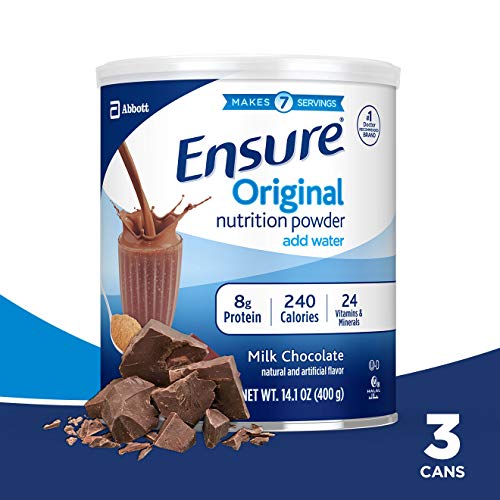 Ensure Original Nutrition Powder with 8 grams of protein, Meal Replacement, Milk Chocolate, 3 count, Only $13.87