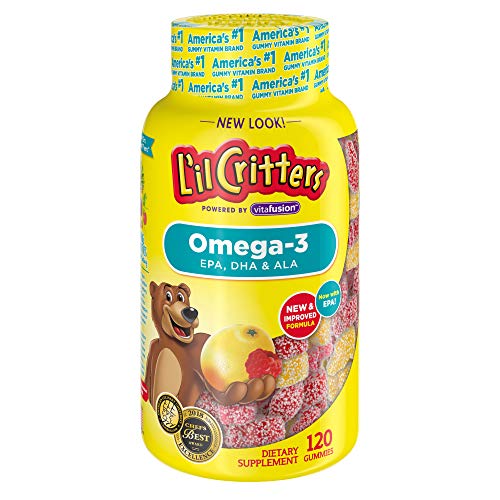 L'il Critters Omega-3 Gummy Fish with DHA, 120 Count, Pack of 3, only $20.94