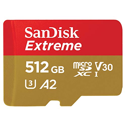 SanDisk 512GB Extreme MicroSDXC UHS-I Memory Card with Adapter - A2, U3, V30, 4K UHD, Micro SD - SDSQXA1-512G-GN6MA, Only $69.12