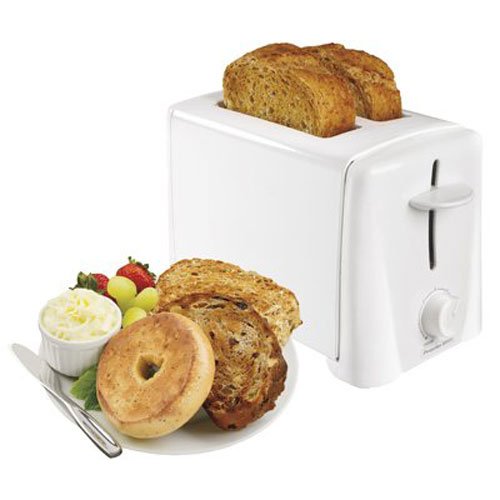 Proctor Silex 2-Slice Toaster with Shade Selector, Toast Boost, Slide-Out Crumb Tray, Auto-Shutoff and Cancel Button, White (22611), Only $9.54