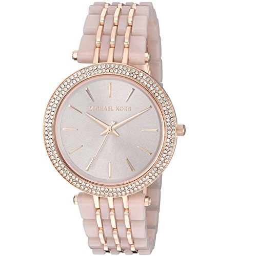 Michael Kors Darci Rose Goldtone and Blush Acetate Watch MK4327, Only $89.99
