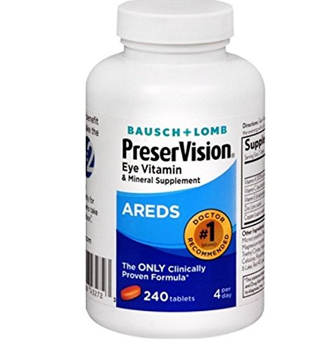 Bausch + Lomb PreserVision AREDS Eye Vitamin & Mineral Supplement Tablets, 240 Count Bottle, Only $19.43