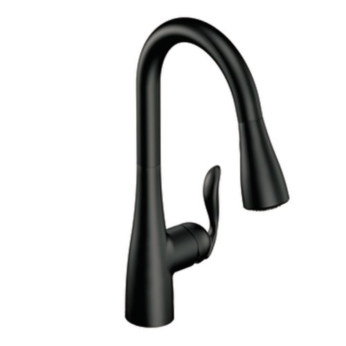 Moen 7594BL Arbor One-Handle Pulldown Kitchen Faucet Featuring Power Boost and Reflex, Matte Black, Only $143.99, You Save $228.66(61%)