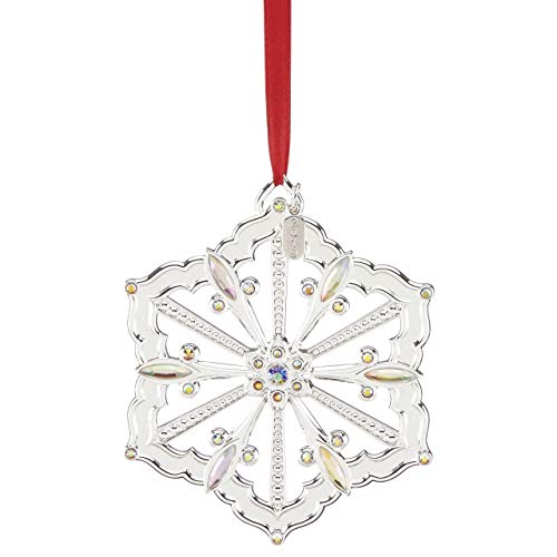 Lenox 2019 Snow Majesty 雪花裝飾品，現僅售$14.04。其它形狀掛飾可選！