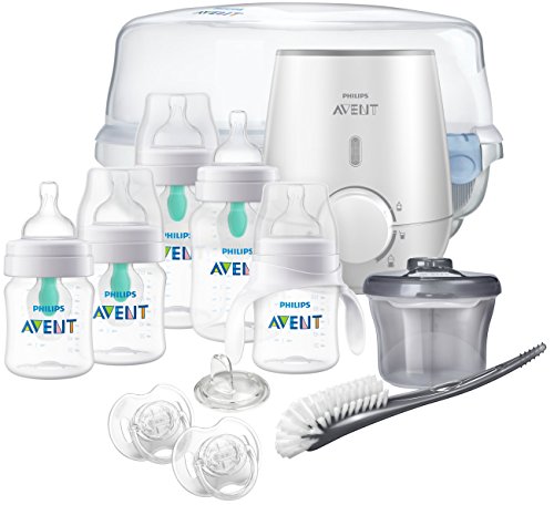 Philips Avent Anti-colic Baby Bottle with AirFree vent Gift Set All In One, SCD397/02 $35.57