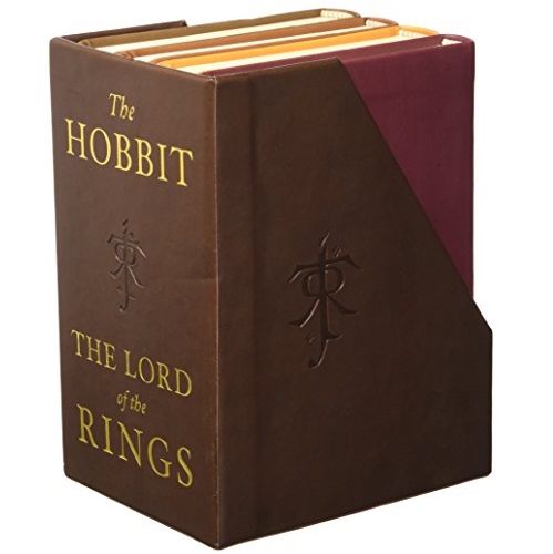 史低价！《The Hobbit and The Lord of the Rings 指环王- 霍比特人4本全集》精装豪华版带盒皮质书，原价$49.95，现仅售$17.45