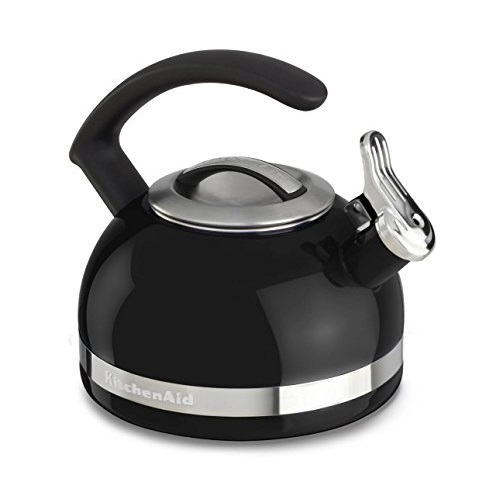 KitchenAid KTEN20CBOB 2.0-Quart Kettle with C Handle and Trim Band - Onyx Black, Only $24.99, You Save $25.00(50%)