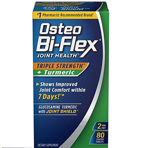 Osteo Bi-Flex, Triple Strength + Turmeric, 80 Tablets, Joint Support Supplements with Glucosamine HCI and Turmeric Curcumin, Joint Supplement for Men and Women, Only$11.19