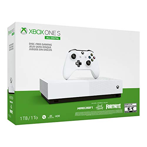 史低價！Xbox One S 1TB 無光碟機版遊戲主機 ， 含《我的世界》《盜賊之海》《堡壘之夜》3個數字版遊戲，原價$249.99，現僅售$149.00，免運費！