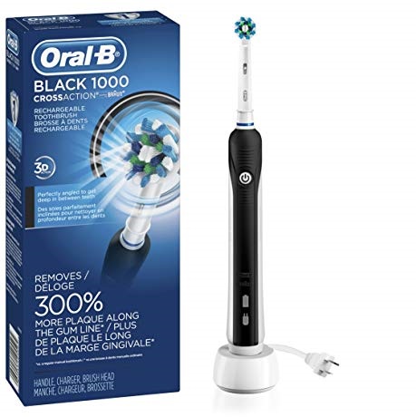 Oral-B Black Pro 1000 Power Rechargeable Electric Toothbrush,   Powered by Braun, Only $29.94, You Save $20.00(40%)
