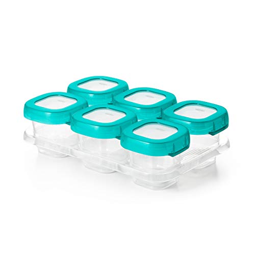 OXO Tot Baby Blocks Food Storage Containers, Teal, 2 Ounce, Only $7.99