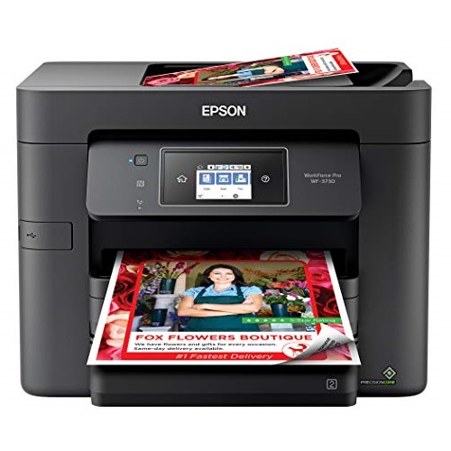 Epson Workforce Pro WF-3730 All-in-One Wireless Color Printer with Copier, Scanner, Fax and Wi-Fi Direct, Only $89.99, You Save $90.00(50%)